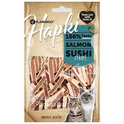 Flamingo Hapki Somon ve Alabalıklı Glutensiz Şerit Kedi Ödülü 85 gr