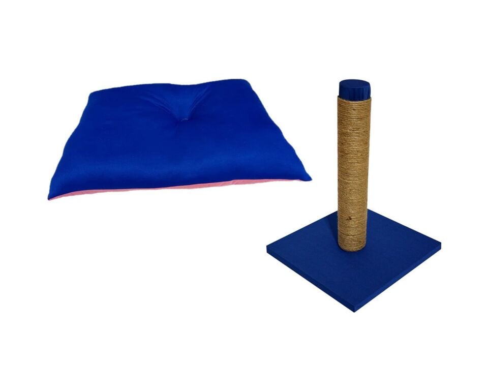 BioSand Kedi Taşıma Minderi ve Tırmalama Seti Mavi