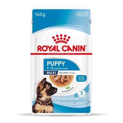Royal Canin Maxi Puppy Büyük Irk Yavru Köpekler İçin Parça Etli Yaş Mama 140 gr