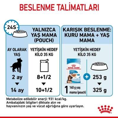 Royal Canin Maxi Puppy Büyük Irk Yavru Köpekler İçin Parça Etli Yaş Mama 140 gr