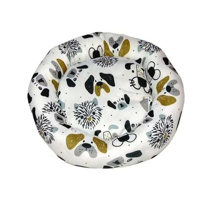 Bio Sand Biosand Simit Kedi Köpek Yatağı Köpek Desenli 50 cm Çok Renkli