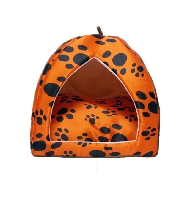 Bio Sand Biosand Pati Desenli Eskimo Kedi Köpek Yatağı Turuncu