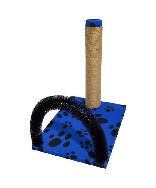 Bio Sand Pati Desenli Kedi Kaşıma ve Tırmalama Tahtası Mavi