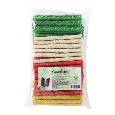 Garden Mix Munchy Stick Renkli Köpek Çiğneme Kemiği 100 Adet