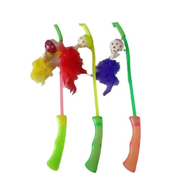 Bio Sand Tüylü Plastik Toplu Zilli Kedi Oltası