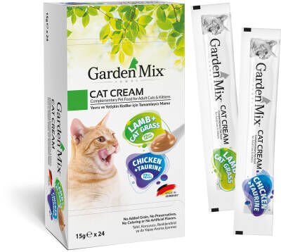 Garden Mix Kedi Kreması Tavuklu Kuzulu 15 gr X 24 Adet