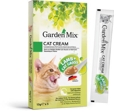 Garden Mix Kedi Kreması Kuzu + Kedi Otu 15 gr X 5 Adet