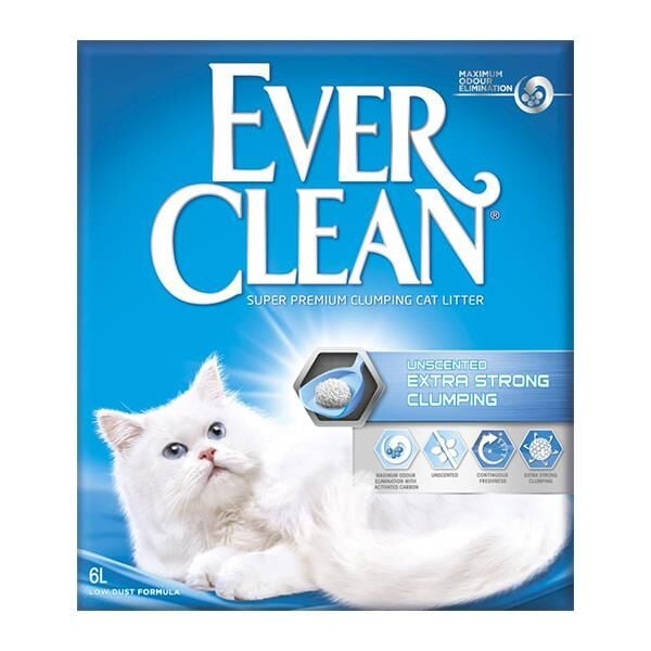 Ever Clean Ekstra Güçlü Parfümsüz Kedi Kumu 6Lt
