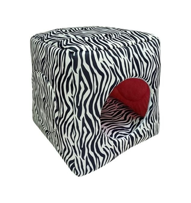 Bio Sand Biosand Pati Desenli Üç Fonksiyonlu Kedi Yatağı Zebra De Zebra