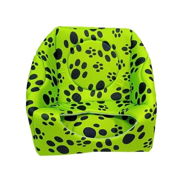 Bio Sand Biosand Pati Desenli Üç Fonksiyonlu Kedi Yatağı Açık Yeş Yeşil