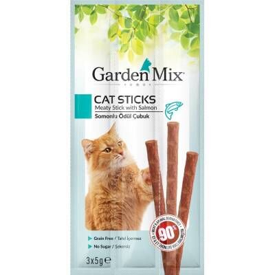 Gardenmix Tahılsız Somonlu Kedi Stick Ödül 3*5gr