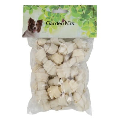 Garden Mix Beyaz Düğümlü Deri Kemik 2,5-3” – 20'li