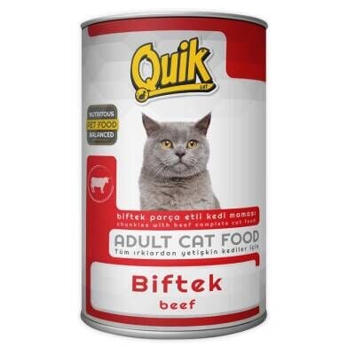 Quik Biftekli Konserve Kedi Maması 415 gr