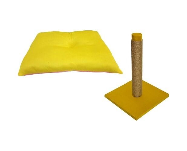 Biosand Kedi Taşıma Minderi ve Tırmalama Seti Sarı