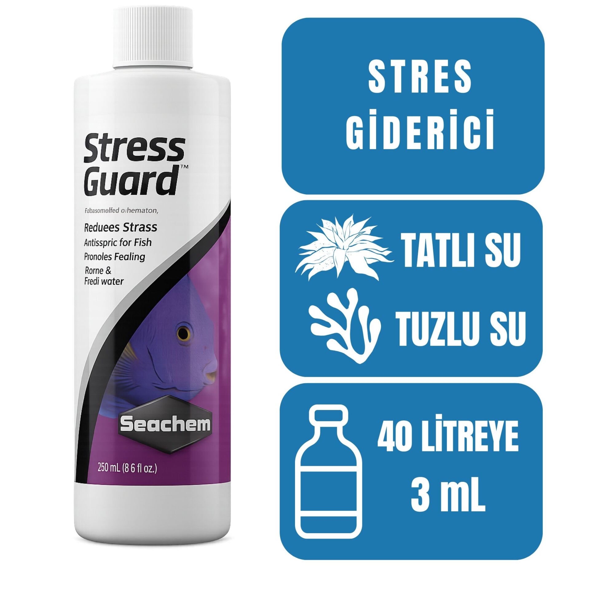 Seachem Stressguard 250 ml Stress Giderici