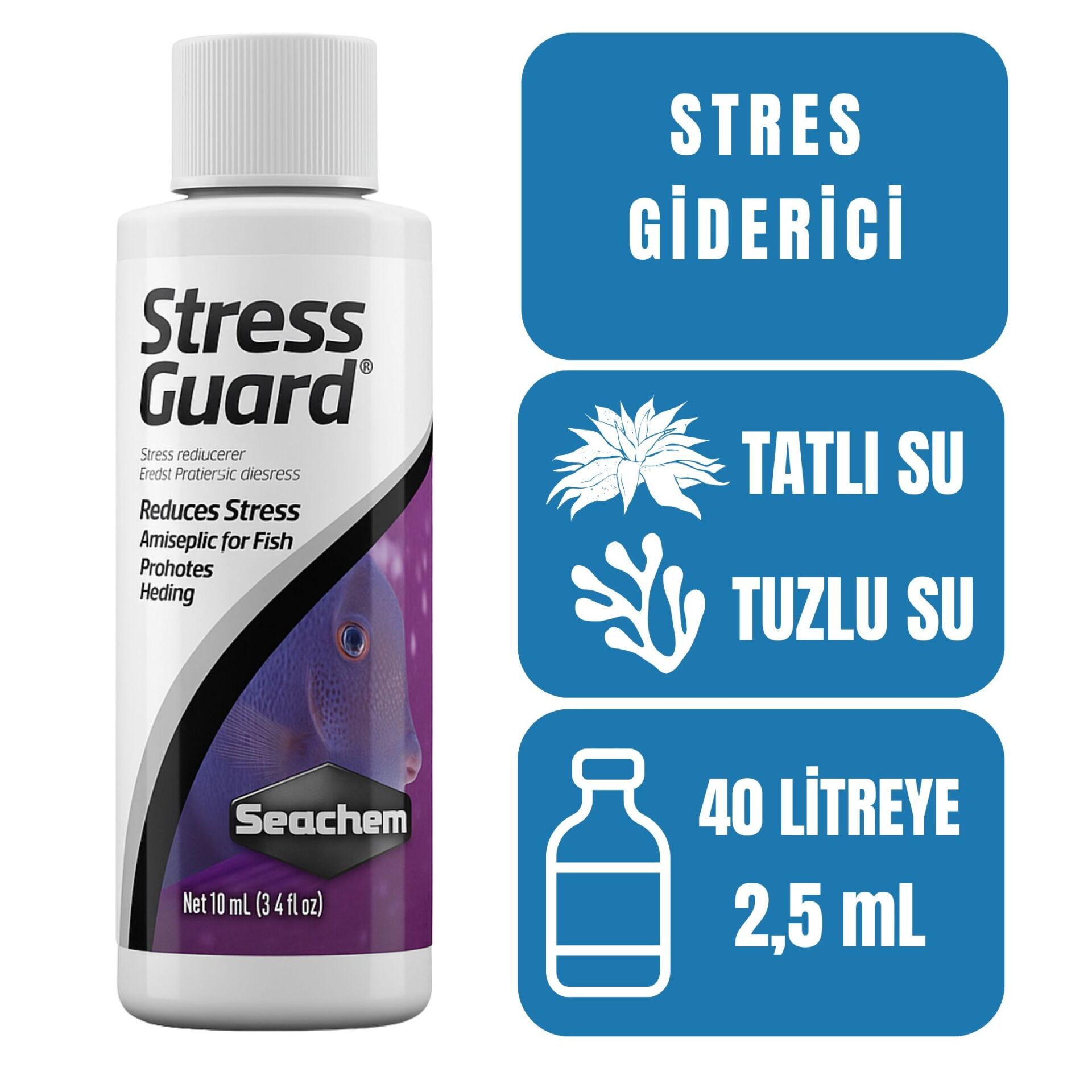 Seachem Stressguard 100 ml Stress Giderici