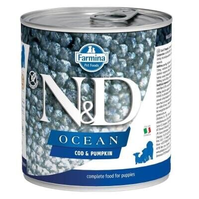 N&D Ocean Morina Balıklı ve Balkabaklı Yavru Köpek Konservesi 285 gr