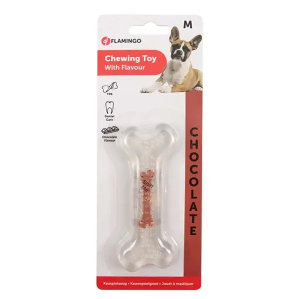 Flamingo Çikolata Kokulu Şeffaf Kemik 12 Cm