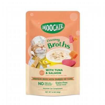 Moochie Ton ve Somon Balıklı Kedi Çorbası 40 gr