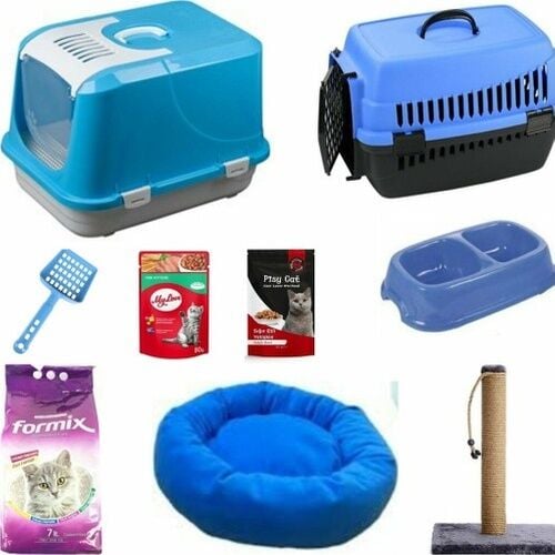 Kapalı Kedi Tuvaletli Ihtiyaç Seti 9'lu