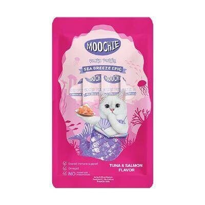 Moochie Creamy Somon ve Ton Balıklı Kedi Ödülü 5 X 15 gr
