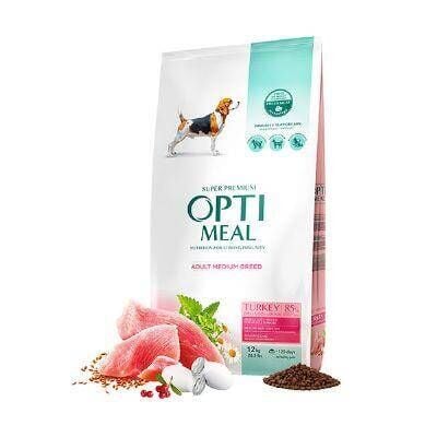 Optimeal Süper Premium Hindili Orta Irk Yetişkin Köpek Maması 12 kg