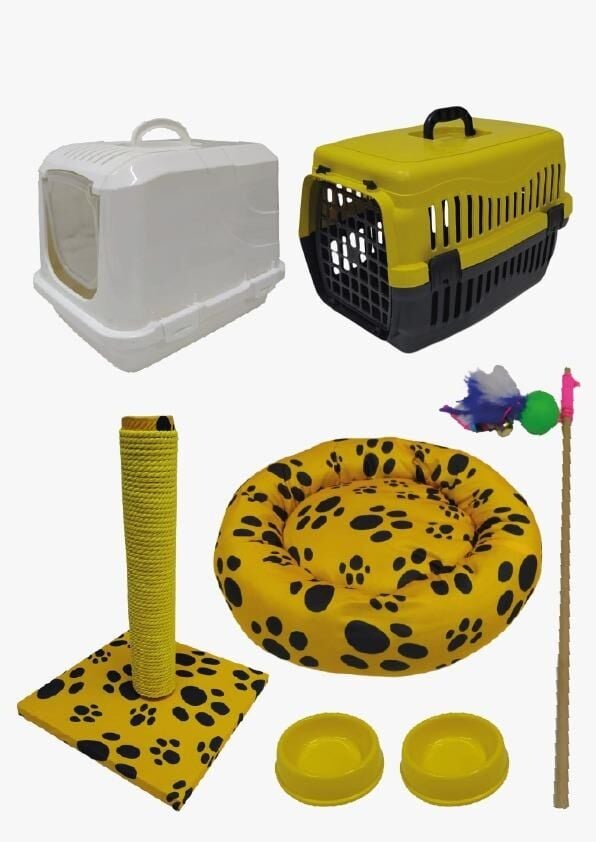 BioSand BS-SET26 Kedi Başlangıç Seti 7'li Sarı