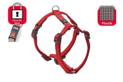 Karlie Kilitli Göğüs Tasması L 65-100 cm Kırmızı