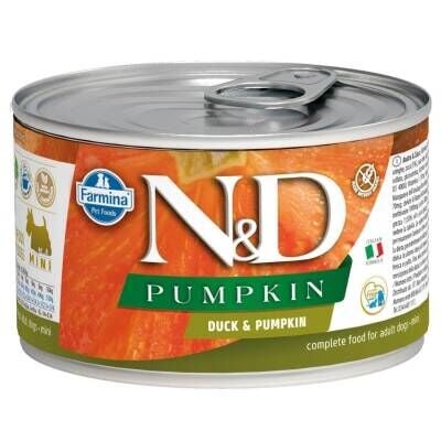 N&D Pumpkin Mini Balkabaklı ve Ördekli Yetişkin Köpek Konservesi 140 gr