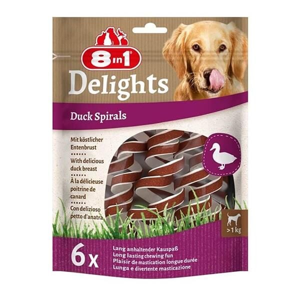 8in1 Smart Delights Ördekli Burgulu Köpek Ödülü 60gr