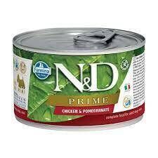 N&D Prime Mini Tavuk ve Narlı Yetişkin Köpek Konservesi 140 gr