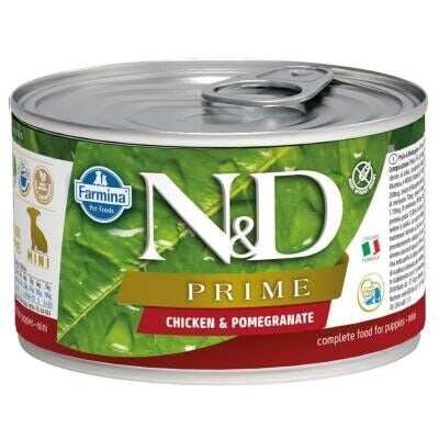 N&D Prime Puppy Mini Tavuk ve Narlı Yavru Köpek Konservesi 140 gr