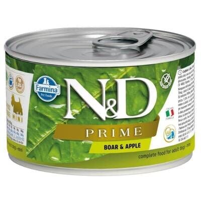 N&D Prime Mini Domuzu ve Elmalı Yetişkin Köpek Konservesi 140 gr