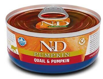 N&D Balkabaklı Tahılsız Bıldırcın Etli Yetişkin Kedi Konservesi 70 gr