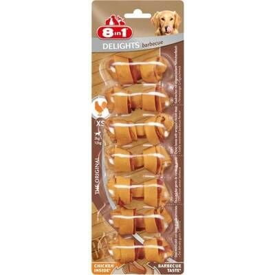 8in1 Delights Barbecue Bones XS Köpek Ödül Kemiği 7'li 84 Gr