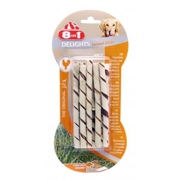 8in1 Delight Twisted Sticks Köpek Ödülü