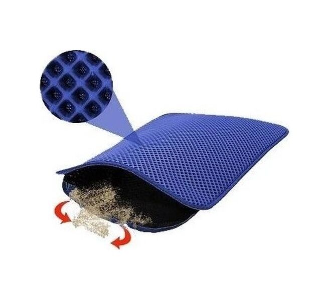 Bio Sand Biosand Elekli Kedi Tuvalet Önü Paspası Mavi 55 x 45 cm Mavi