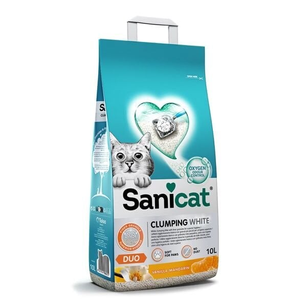 Sanicat Duo Vanilya ve Mandalina Kokulu Kedi Kumu 10 Lt