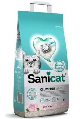 SaniCat Clumping White Rose Kedi Kumu 8 lt