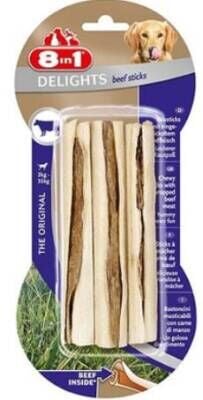 8in1 Delights Bones Biftekli Köpek Ödül Kemiği 3'lü 75 gr