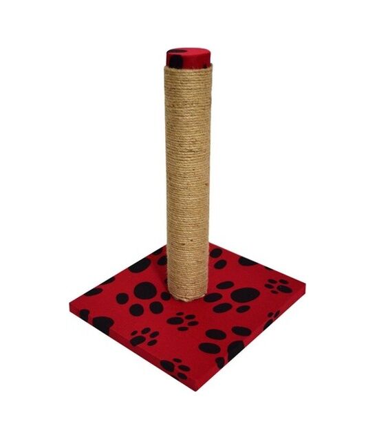 Bio Sand Pati Desenli Kedi Tırmalama Tahtası Kırmızı 40 cm