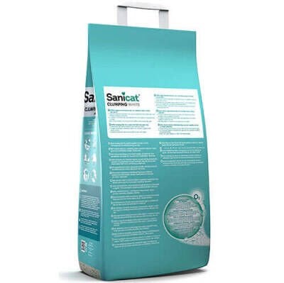 Sanicat Clumping White Cotton Fresh Oksijen Kontrol Emici Bentonit Kedi Kumu 20 lt