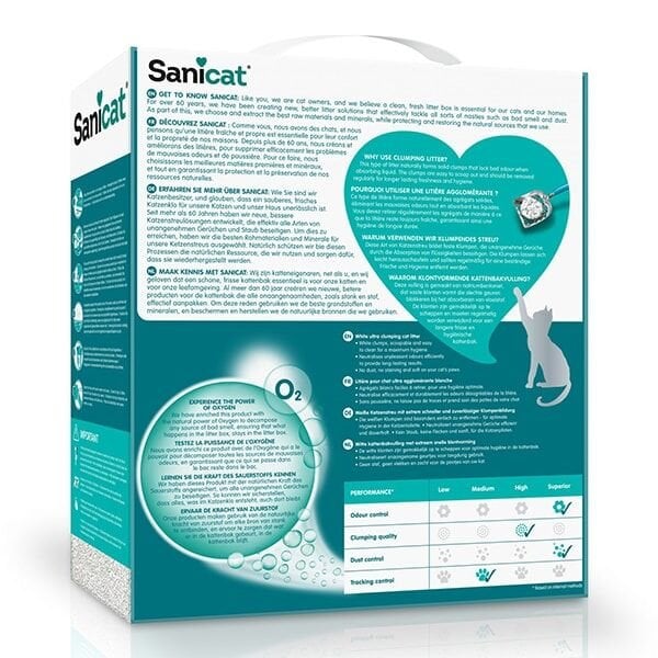 Sanicat Active White Topaklanan Kedi Kumu Kokusuz 6 Lt