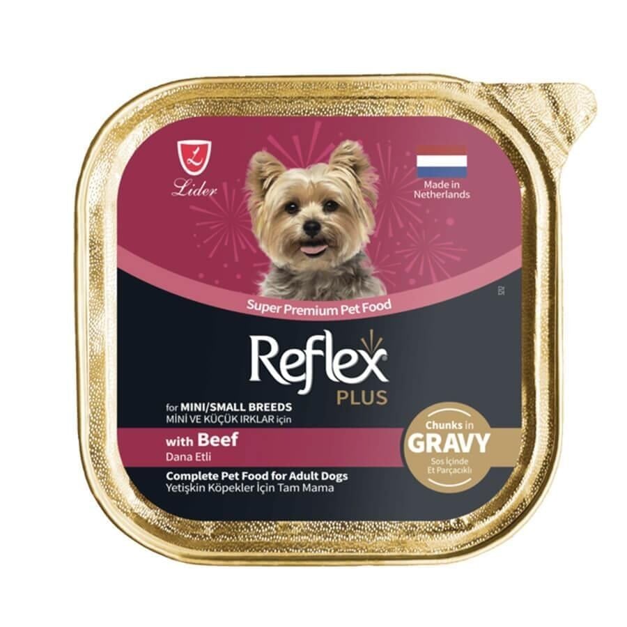 Reflex Plus Dana Etli Mini ve Küçük Irk Yetişkin Köpek Konservesi 85gr