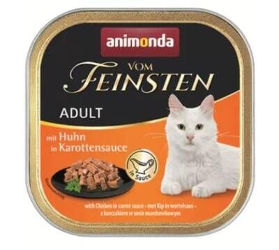 Animonda Vom Feinsten Tahılsız Havuç Sosu İçinde Tavuklu Yetişkin Kedi Konservesi 100 gr