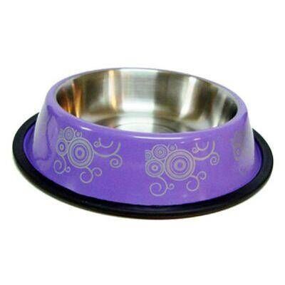 Euro Dog Desenli Kedi ve Köpek Çelik Mama Kabı 16 Oz 15 cm