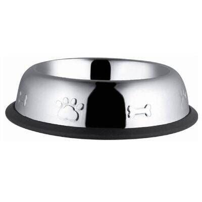 Euro Dog Desenli Oval Kedi ve Köpek Çelik Mama Kabı 8 Oz 12 cm