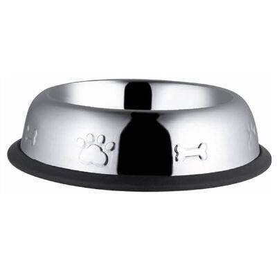 Euro Dog Desenli Oval Kedi ve Köpek Çelik Mama Kabı 8 Oz 12 cm