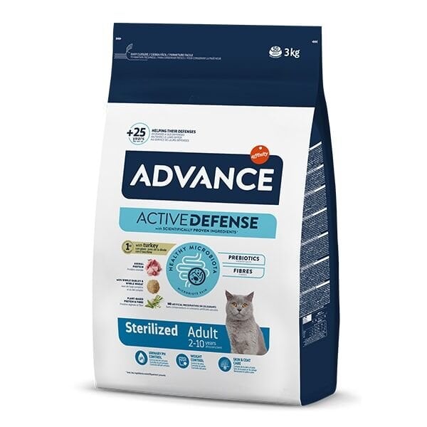 Advance Sterilised Hindi Etli Kısırlaştırılmış Kedi Maması 3 Kg
