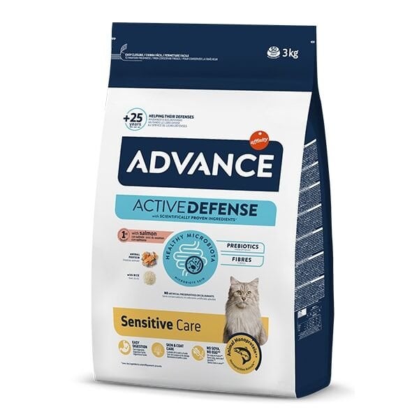 Advance Sensitive Somonlu Yetişkin Kedi Maması 3 Kg
